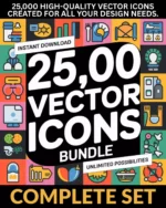25 000 Vector Icons - Premium Collection for Web, App & Graphic Design
