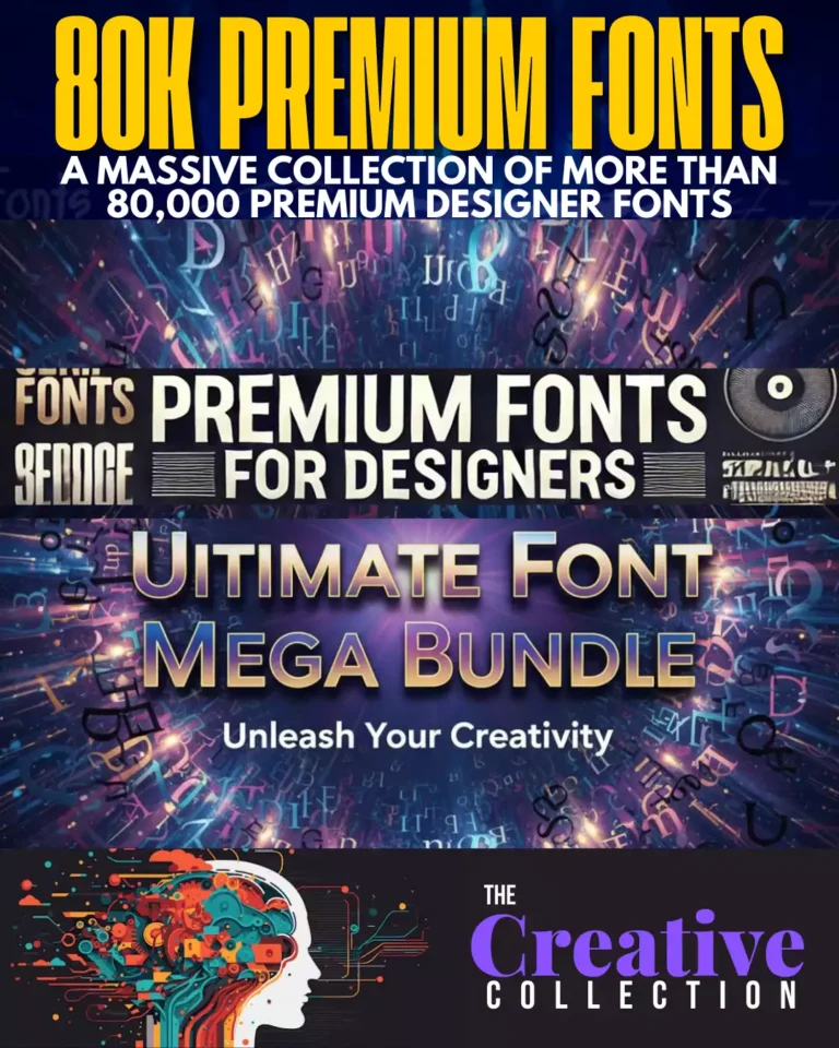 80K Premium Designer Fonts