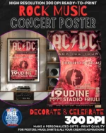 Acdc 1 Music Rock Concert Poster Wall Art