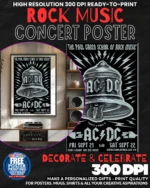 Acdc 2 Music Rock Concert Poster Wall Art