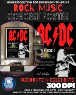 Acdc 4 Music Rock Concert Poster Wall Art