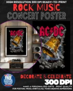 Acdc 8 Music Rock Concert Poster Wall Art