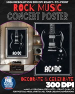 Acdc 10 Music Rock Concert Poster Wall Art