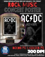 Acdc 12 Music Rock Concert Poster Wall Art