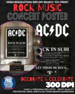 Acdc 13 Music Rock Concert Poster Wall Art