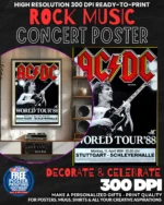 Acdc 16 Music Rock Concert Poster Wall Art