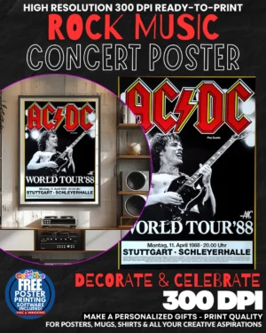Acdc 16 Music Rock Concert Poster Wall Art