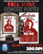 Acdc 17 Music Rock Concert Poster Wall Art