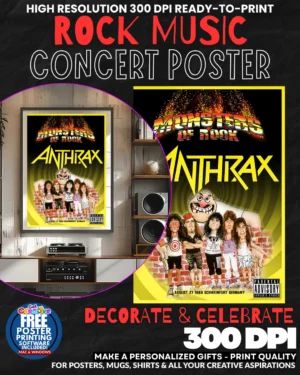 Anthrax 2 Music Rock Concert Poster Wall Art