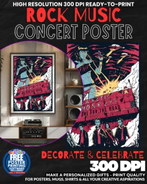 Arctic Monkeys 2 Music Rock Concert Poster Wall Art