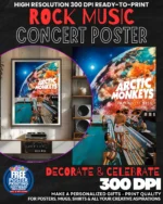 Arctic Monkeys 3 Music Rock Concert Poster Wall Art