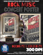 Arctic Monkeys 5 Music Rock Concert Poster Wall Art