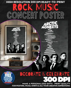 Arctic Monkeys 6 Music Rock Concert Poster Wall Art