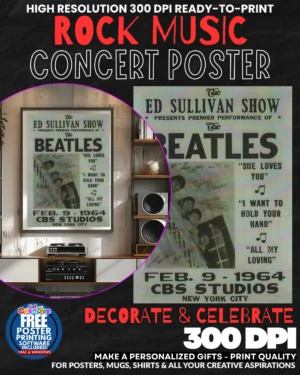 Beatles 1 Music Rock Concert Poster Wall Art