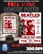 Beatles 4 Music Rock Concert Poster Wall Art