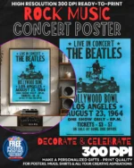 Beatles 5 Music Rock Concert Poster Wall Art
