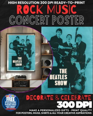 Beatles 8 Music Rock Concert Poster Wall Art