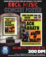 Black Sabbath 2 Music Rock Concert Poster Wall Art