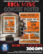 Bob Dylan 3 Music Rock Concert Poster Wall Art