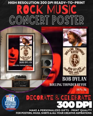 Bob Dylan 4 Music Rock Concert Poster Wall Art