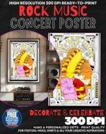 Cactas Flame Grooves 10 Music Rock Concert Poster Wall Art