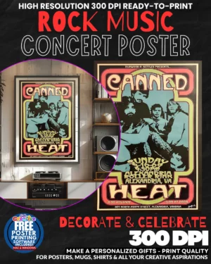 Canned Heat 1 Music Rock Concert Poster Wall Art