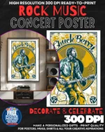 Chuck Berry 1 Music Rock Concert Poster Wall Art