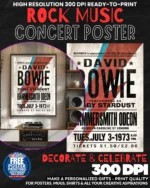 David Bowie 3 Music Rock Concert Poster Wall Art