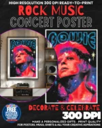 David Bowie 4 Music Rock Concert Poster Wall Art