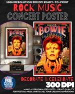 David Bowie 7 Music Rock Concert Poster Wall Art