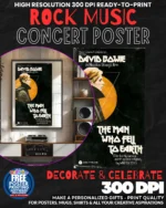 David Bowie 12 Music Rock Concert Poster Wall Art