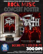 Death 1 Music Rock Concert Poster Wall Art