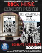 Dire Straits 3 Music Rock Concert Poster Wall Art