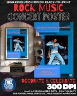 Elvis 6 Music Rock Concert Poster Wall Art