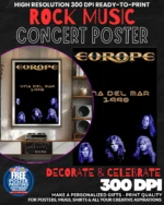 Europe 1 Music Rock Concert Poster Wall Art
