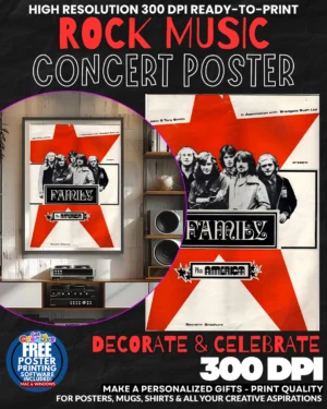 Family 1 Music Rock Concert Poster Wall Art