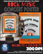 Grateful Dead 4 Music Rock Concert Poster Wall Art