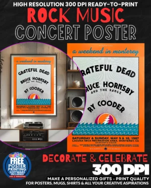 Grateful Dead 4 Music Rock Concert Poster Wall Art