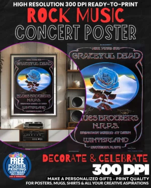 Grateful Dead 7 Music Rock Concert Poster Wall Art