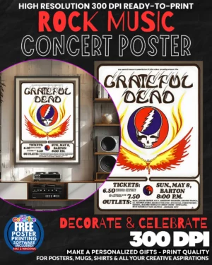 Grateful Dead 14 Music Rock Concert Poster Wall Art