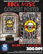 Guns N Roses 9 Music Rock Concert Poster Wall Art