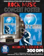 Guns N Roses 3 Music Rock Concert Poster Wall Art