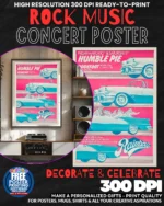 Humble Pie 1 Music Rock Concert Poster Wall Art