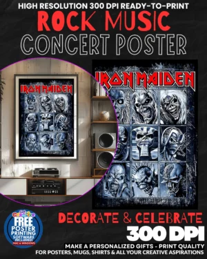 Iron Maiden 4 Music Rock Concert Poster Wall Art