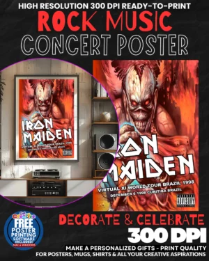 Iron Maiden 6 Music Rock Concert Poster Wall Art
