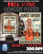 James Taylor 1 Music Rock Concert Poster Wall Art