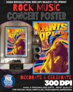 Janis Joplin 3 Music Rock Concert Poster Wall Art