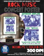 Jefferson Airplance   The Who Music Rock Concert Poster Wall Art
