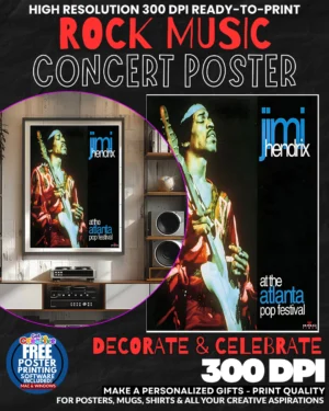 Jimi Hendrix 1 Music Rock Concert Poster Wall Art