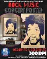 Jimi Hendrix 4 Music Rock Concert Poster Wall Art
